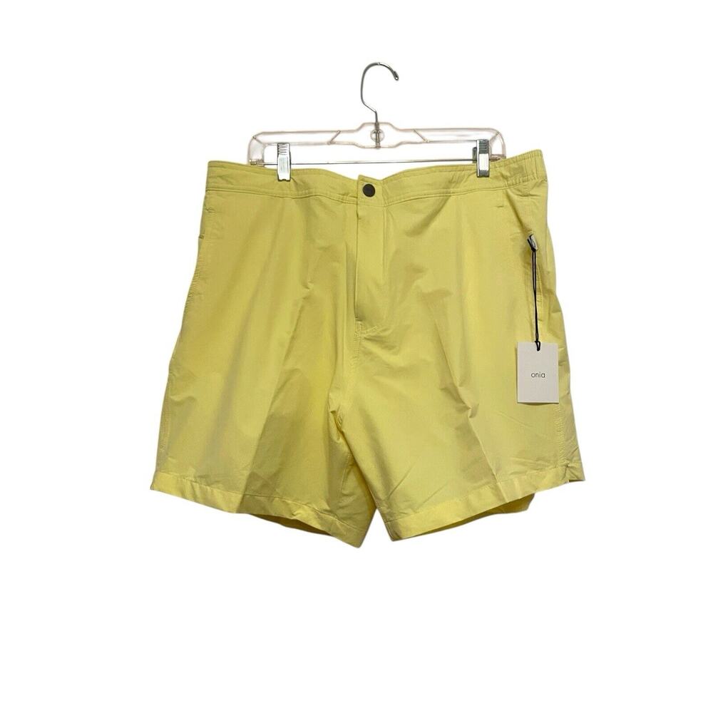 Onia Calder‎ 6E Swim Trunk Shorts Men Size XXL Citron Yellow Lined Pockets NEW